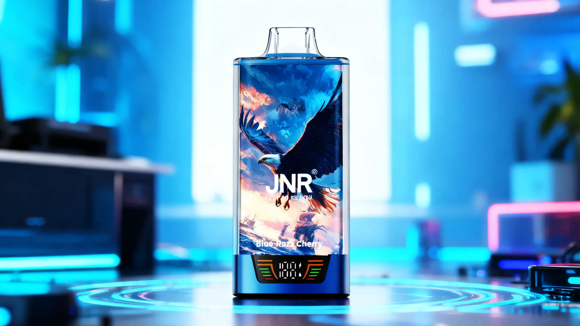 JNR Falcon Pro Smart Screen Anzeige f&uuml;r Akku und E-Liquid.